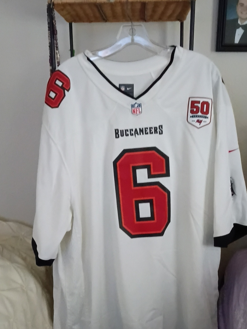 Nike White Jersey with Red and Black Accents